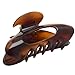Parcelona France Ovale Medium 3.5 Inches Covered Spring Celluloid Hair Claw Clip