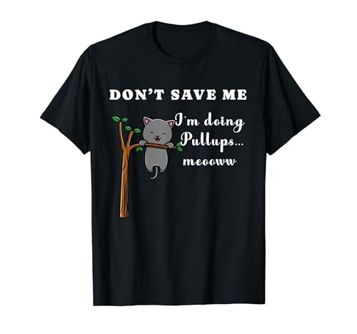 Photo de Chat mignon sur l'arbre faisant des tractions T-Shirt