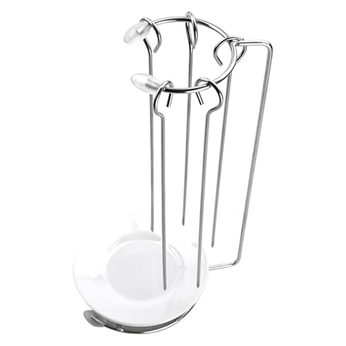 Anneome Soporte Colgante de Acero Inoxidable para Barbacoa con Bandeja Antigoteo de Pinchos para Brochetas para Asar Carnes y Pinchos al Aire Barbacoas y Picnics