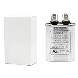 7.5 MFD 7.5 uF ± 5% 370/440VAC CBB65A Condensador de arranque circular de doble funcionamiento adecuado para aire acondicionado, compresores, bombas de calor y motores de ventilador de condensador