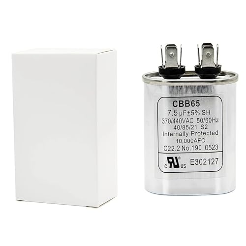Condensateur 7,5 uF CBB65A résout panne de démarrage climatisation et ventilateur 440V