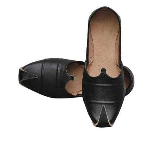 Vihan Creation Ethnic Leather Punjabi Jutti for Men Stylish Mojari for Men's Handmade Wedding Shoes GeJ-1798
