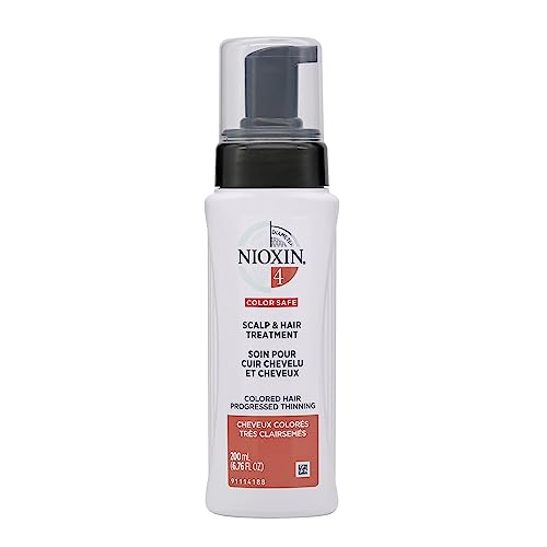 Nioxin System 4 Scalp & Hair Leave-In Treatment, Restore Hair Fullness, Prevent & Relieve Dry Scalp Symptoms, For Color Treated Hair with Progressed Thinning, 6.8 oz