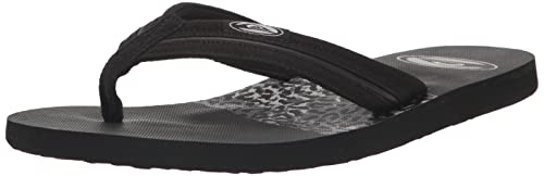 Quiksilver Men's Molokai Layback Saturn 3Point Flip Flop Sandal, Black 1, 9
