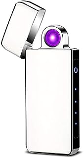 Lighters USB Arc Lighter Rechargeable Windproof Flameless Plasma Electric Lighter Portable Fingerprint Rotate