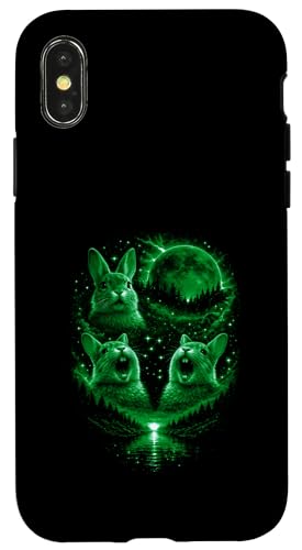 Funny 3 �n�E�����O�o�j�[ ���� �G�N���v�X �X �O���[�� �C�[�X�^�[ �X�}�z�P�[�X iPhone X/XS �p