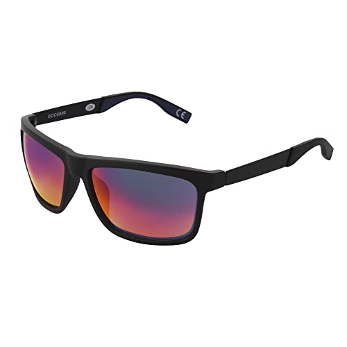 DOCKERS Men's Flex Sunglasses Way Shape, Black Red, 59 mm