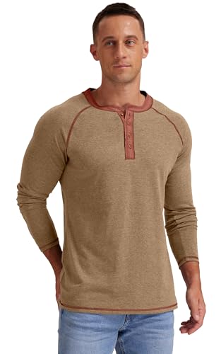 Image of Sailwind Mens Henley Long /Short Sleeve T-Shirt Cotton Casual Shirt