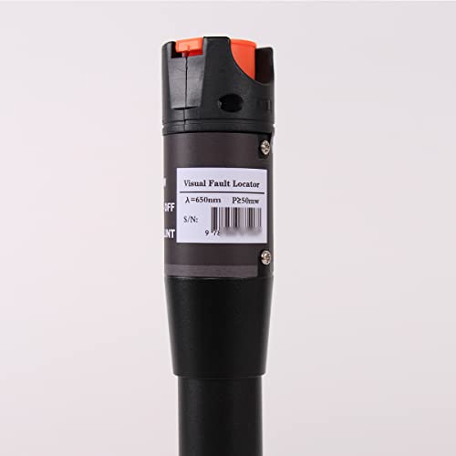 50Mw Visual Fault Locator Kit 50Km With 2.5Mm Universal Connector Fc Male To Lc Female Adapter, Vfl Red Light Pen For Network Cable Test, Fiber Optic Source Tester Detector Meter For Fc,Sc,St,Lc #TOP7