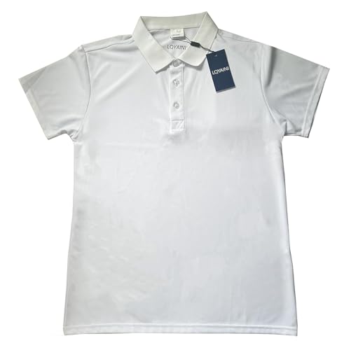 Classic Solid White Polo Shirt for Daily Wearing Working Business Sports