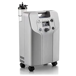 ADZHY Concentratore Generatore di Ossigeno Medico, Concentratore Generatore di Ossigeno Ossigeno Regolabile dal 93% al 96% con Ruota Universale a 360° per Assistenza Domiciliare e Ospedaliera.,VE3