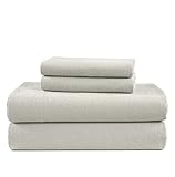 LANE LINEN 100% Cotton Flannel Sheets Twin Size - Brushed for Extra Softness - Lightweight Twin Size Cotton Sheets Set - Warm & Cozy Flannel Twin Bed Sheets, 15' Deep Pocket Twin Sheet Set - Mineral
