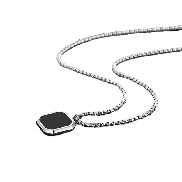 Anti Tarnish Stainless Steel Pendant Necklace, Midnight Charisma Locket Chain for Men, Minimal Style Jewelry, Gift for Boy... - Review, Price and Buying Guide