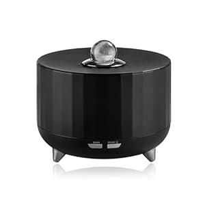 BATULU Essential Oil Diffuser for Home: 300ML Aroma Diffuser for Hotel Office Yoga Room – Humidifier with 7 Colors LED Night Light for Kids/Women Home Relaxation(Black)