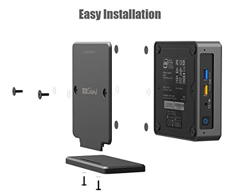 ElecGear iNUC-K Vertikaler Ständer für Intel NUC Mini PC, Aluminium Kühlung Halter Case Desktop VESA Mount Platzsparender Organizer, Kompatibel mit Thin Edition von 10, 8, 7 und 6 Mainstream Kit