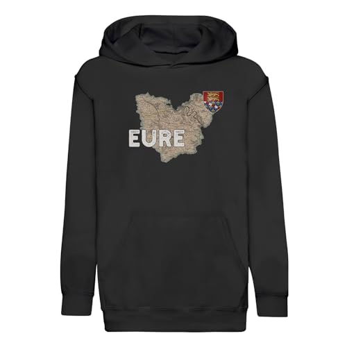 Sweat à capuche enfant Eure 27 vêtement Normandie Evreux carte ancienne