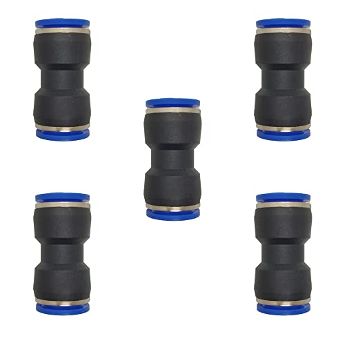 Image of 16mm OD x 14mm OD Pneumatic quick Connector Push to Connect fittings Straight reducer Union Connector/Coupler (Pack of 5)
