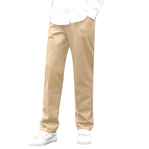 Boys Dress Pants Flat Front School Uniform Pants Casual Summer Straight Leg Trousers Comfy Chino Pants with Pockets2