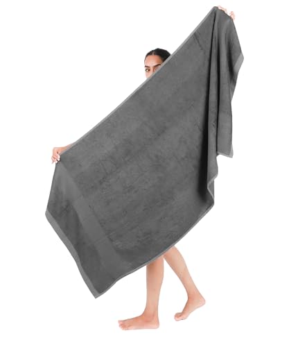 Image of Doctor Towels, World's First Banana Terry Bath Towel, 400 GSM | Dermatologist Tested for Sensitive Skin | 70 x 140 cm Towels for Bath Large Size | Clinically Tested to Help Reduce Acne - Grey