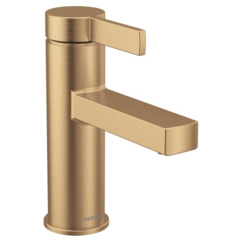 Moen Beric Bronzed Gold Modern One-Handle Single Hole Bathroom Faucet