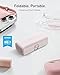 Anker Nano Portable Charger for iPhone, with Built-in MFi Certified Lightning Connector, Power Bank 5,000mAh 12W, Compatible with iPhone 14/13/12 Series (Pink)