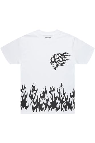 Men's Bubble White/Black Oversized Graphic T-Shirt