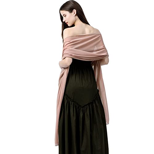 Ladiery Plus Size Chiffon Shawls and Wraps for Evening Party, Women Lightweight Bridal Wedding Shawl Soft Sheer Scarf