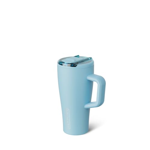 Image of BruMate Era Flip 20oz Kids Tumbler with Covered Flip Down Straw | 100% Leakproof Insulated Kids Cup | Made of Stainless Steel | Cup Holder Friendly | 20oz (Glacier)