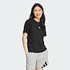 adidas Women's Essentials Small Logo Cotton T-Shirt, Black/White, XXL #3