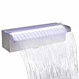 fontana da giardino prezzi Magia d'Acqua con LED: Questa cascata rettangolare in acciaio inox trasformerà il tuo laghetto in un paradiso zen! Con luci LED integrate, crea giochi di luce ipnotici mentre il suono rilassante dell'acqua scioglie lo stress.