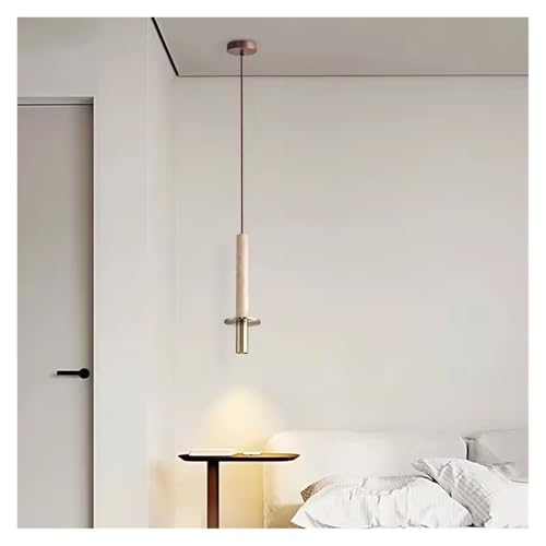 Lampe à suspension LED nordique noire et jaune pour lustre de chevet