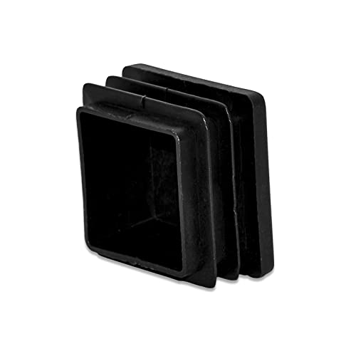 Image of Flyshop 35 x 35 mm, 1.38 inch x 1.38 inch Black Plastic Hole Plugs Square Tubing End Caps Tube Inserts Durable Furniture Glide for Chair Table Stool Leg 8 Pack
