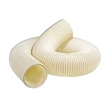 POWERTEC 70253 Anti-Static Dust Collection Hose (4 Inch x 20 Foot) | Right Spiral Flexible PVC Hose