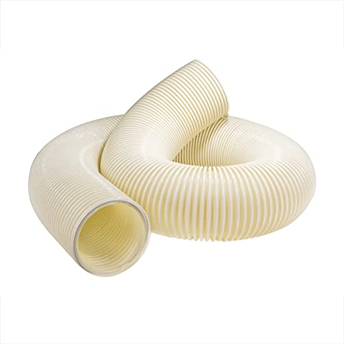 POWERTEC 70252 Anti-Static Dust Collection Hose (2-1/2 Inch x 20 Foot)  Right Spiral Flexible PVC Hose