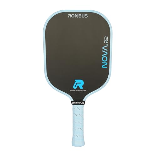 Ronbus R1.16/R2.16/R3.16 Nova Thermoformed Raw Toray T700 Carbon Fiber Edge Grid Pickleball Paddle with 16mm Polypropylene Honeycomb Core (R2 Nova)