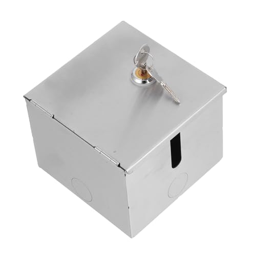 NUOBESTY Caja Protectora Para Enchufes De Acero Inoxidable Tipo 86 Con Cerradura, y Resistente Intemperie, Para Seguridad Infantil En Paredes, 1 Unidad, Uso Interior y Exterior