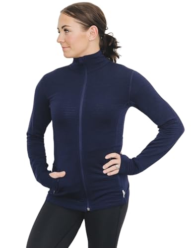 Woolino Merino Wool Fleece Jacket for Women - Year Round Fleece Jacket Full Zip - Zippered Pockets Lightweight Fleece Jacket2