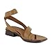 Naturalizer Womens Birch Strappy Flat Sandal Saddle Tan Leather 5 M