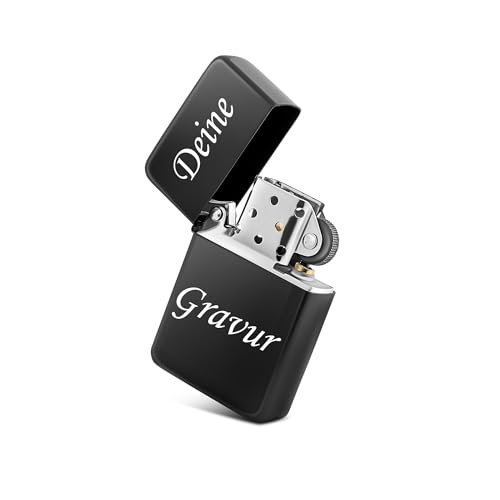 Feuerzeug mit Gravur | Personalisiertes Geschenk für Mann, Papa oder Freund | Geburtstagsgeschenk| |Benzinfeuerzeug | individueller (Schwarz) Feuerzeug mit Gravur | Personalisiertes Geschenk für Mann, Papa oder Freund | Geburtstagsgeschenk| |Benzinfeuerzeug | individueller (Schwarz)