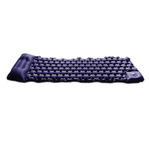 SHHUAOIL Inflatable Camping Mat, Sleeping Mat, with Internal Foot Pump, It Can Be Folded and Stored to Help, Suitable for Outdoor Camping, Hiking and Mountaineering, Beach Play and So On.(Dark blue)