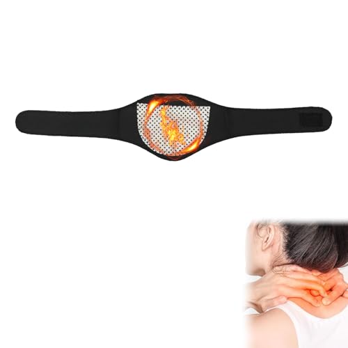 Collarín Cervical con Imanes,Collar Cervical,Descompresor Cervical,Collarín Turmalina Cervical Terapia Magnética Cinturón Soporte de Cuello Calentado Autocalentable Suave para Dolor Cuello