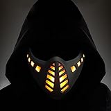 DoxiGlobal Cosplay Led Mask Cyberpunk Punk Masks Half Face Light up for Halloween Party Costume CS Airsoft Tactical Outdoor Games Men