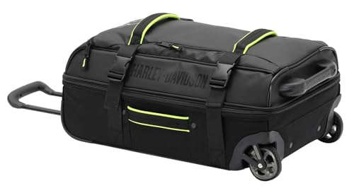 Harley-Davidson 21" Nomad Wheeling Duffel Bag w/Shark Wheels - Black/Lime (21")4