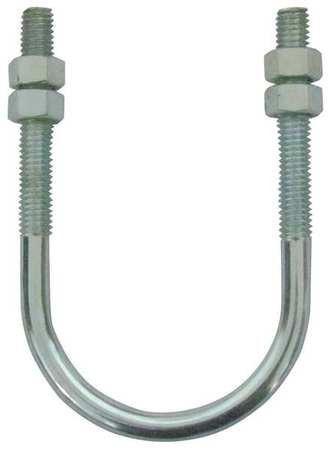 1/2"-13 x 4" Pipe Size Plain 304 SS U-Bolt