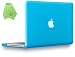 UESWILL Smooth Soft-Touch Matte Hard Shell Case Cover for MacBook Pro 13" with CD-ROM (Non-Retina) (Model A1278) + Microfibre Cleaning Cloth, Aqua Blue