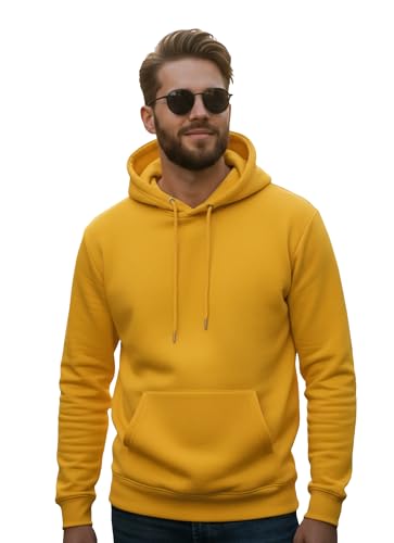 Image of Men Regular Fit Fleece ||Black||Hoodie Solid||Sweatshirt-JM3860