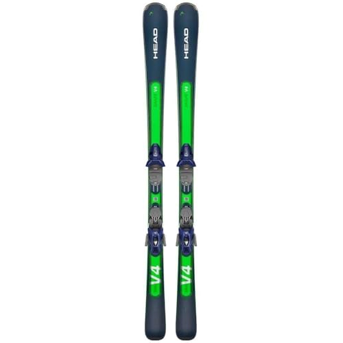 HEAD Shape V4 AMT-PR with PR 10 GW Promo BR.85[G] Bindings Performance Skis, Color: Dark Blue/ Green...