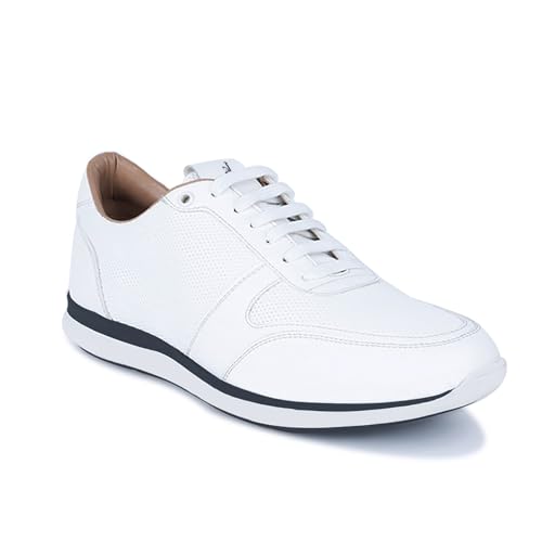 Image of LOUIS STITCH Play Men's Canadian White Fashion Sneakers for Men All Day Comfortable Wear (SNK-DEWH)