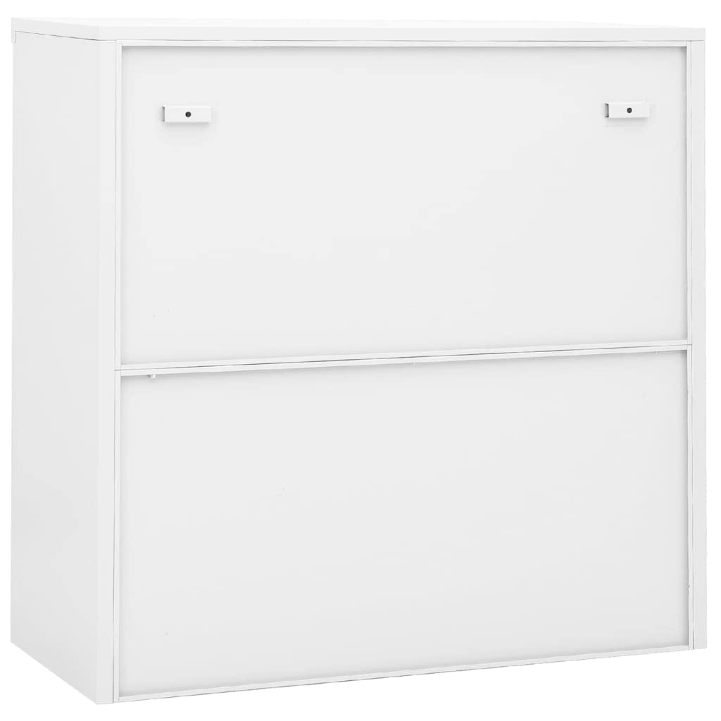 vidaXL Armadio per Ufficio Anta Scorrevole Bianco 90x40x90cm Acciaio