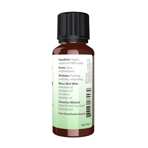 Aceite de Orégano Orgánico NOW 1 onza Aromaterapia miniatura 2